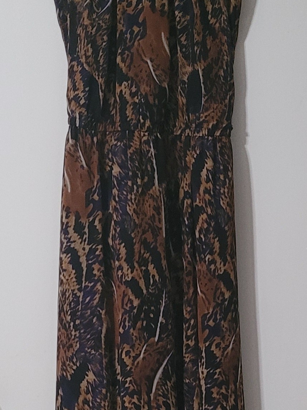 J.B.S. Brown and Black Printed Sleeveless Jumpsuit